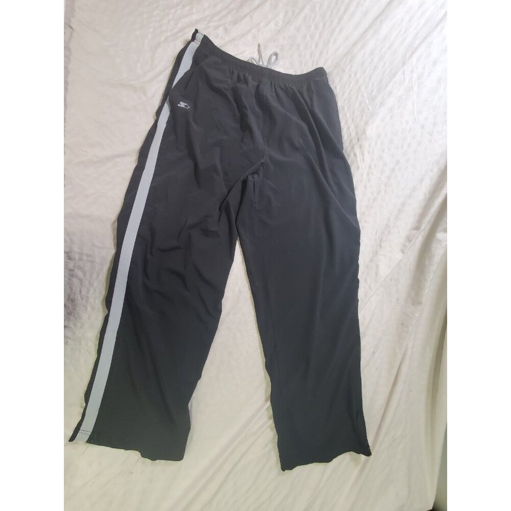 Starter Track Athletic Pants Men's XL Activewear Stretchy Pants Black Stripe